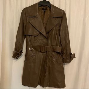 BeBe leather trench coat size medium